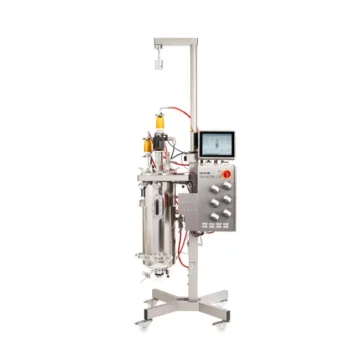 Infors Techfors-S 2 stainless steel bioreactor on a rolling stand
